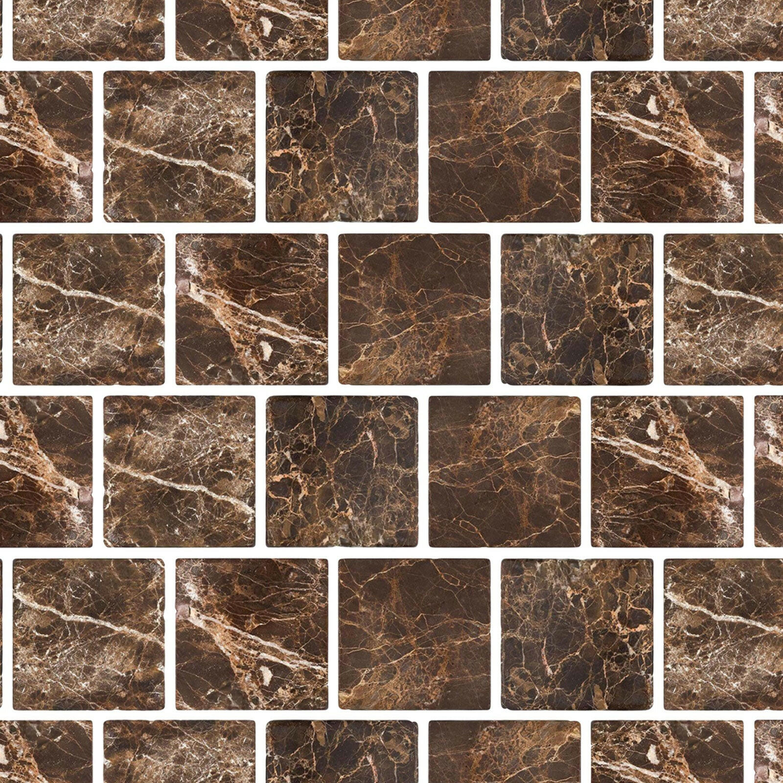 6x6 Emperador Dark Marble Tumbled Tile 6x6 Emperador Dark Marble Tumbled Tile - American Tile Depot
