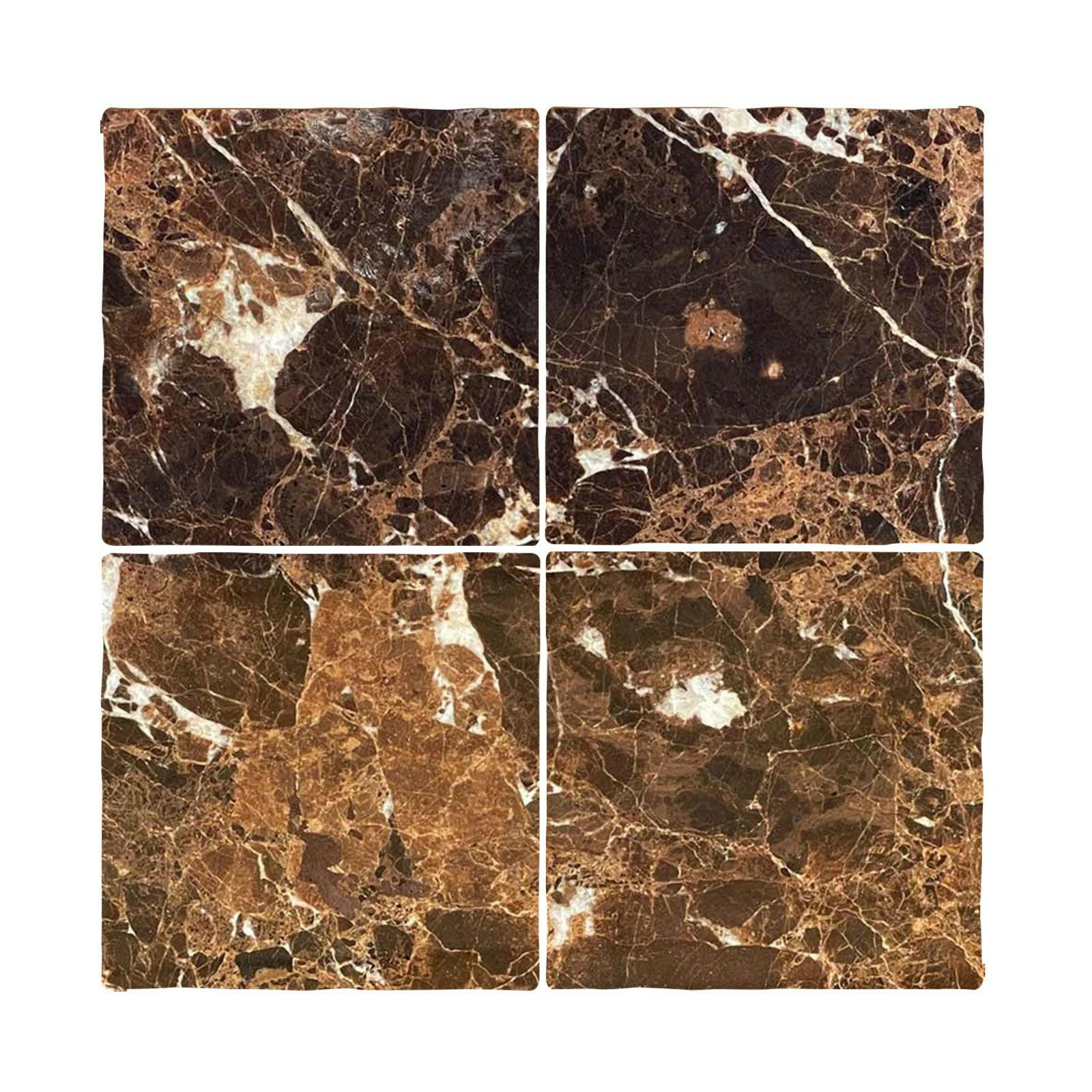 6x6 Emperador Dark Marble Tumbled Tile 6x6 Emperador Dark Marble Tumbled Tile - American Tile Depot