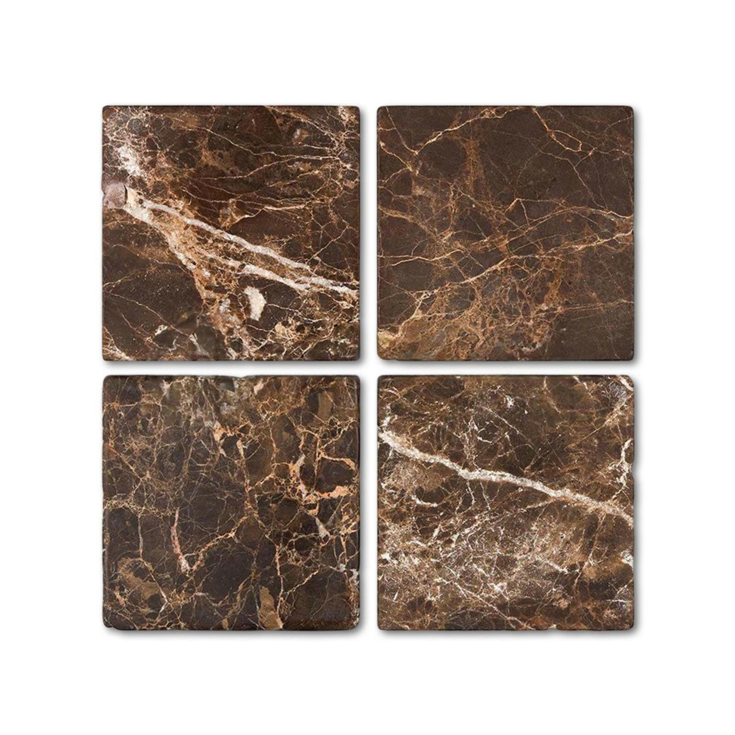 6x6 Emperador Dark Marble Tumbled Tile 6x6 Emperador Dark Marble Tumbled Tile - American Tile Depot