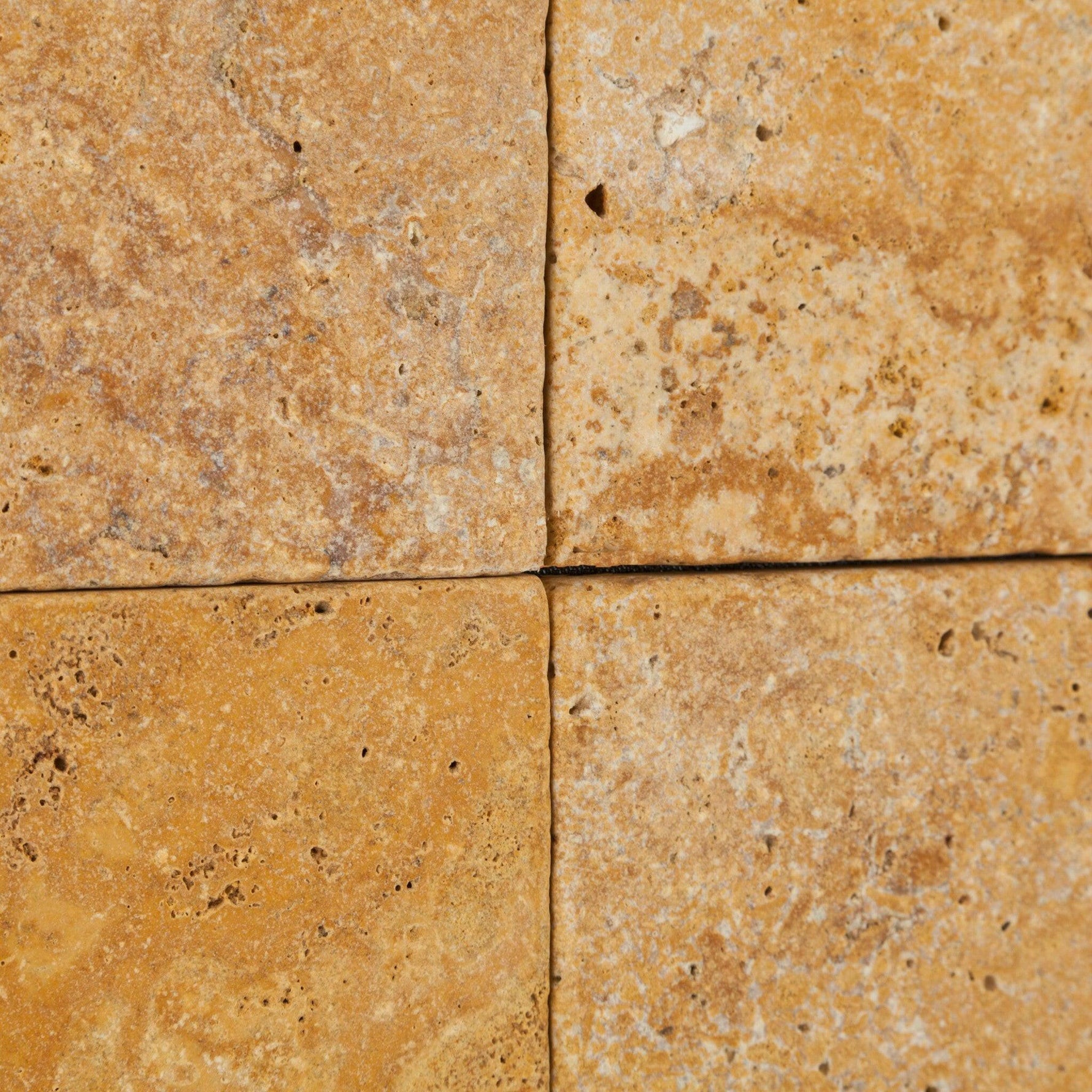 6x6 Gold / Yellow Travertine Tumbled Tile 6x6 Gold / Yellow Travertine Tumbled Tile - American Tile Depot
