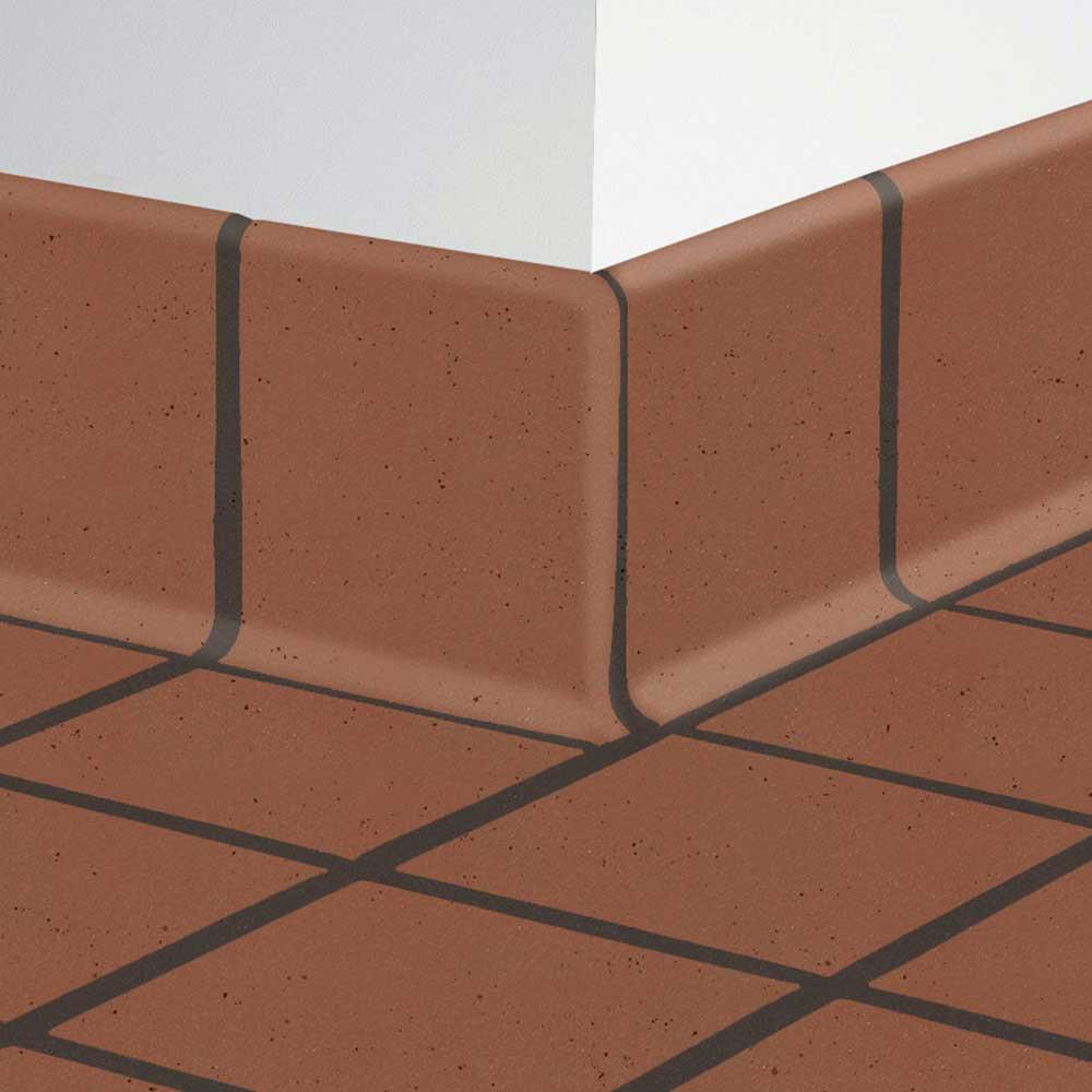 6x6 Ironspot Mayflower Red Matte Quarry Left Corner 6x6 Ironspot Mayflower Red Matte Quarry Left Corner - American Tile Depot