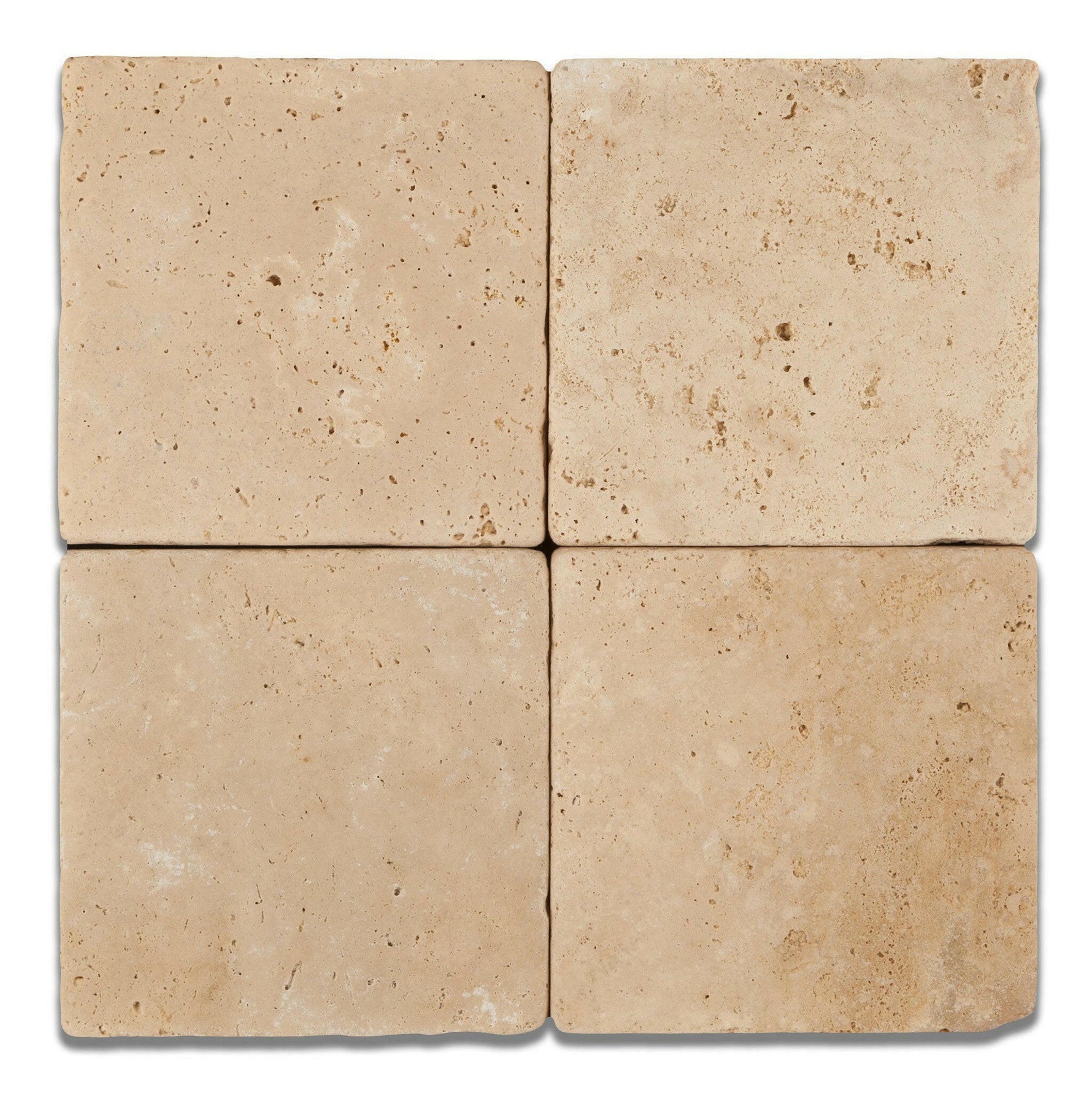 6x6 Ivory Travertine Tumbled Tile 6x6 Ivory Travertine Tumbled Tile - American Tile Depot