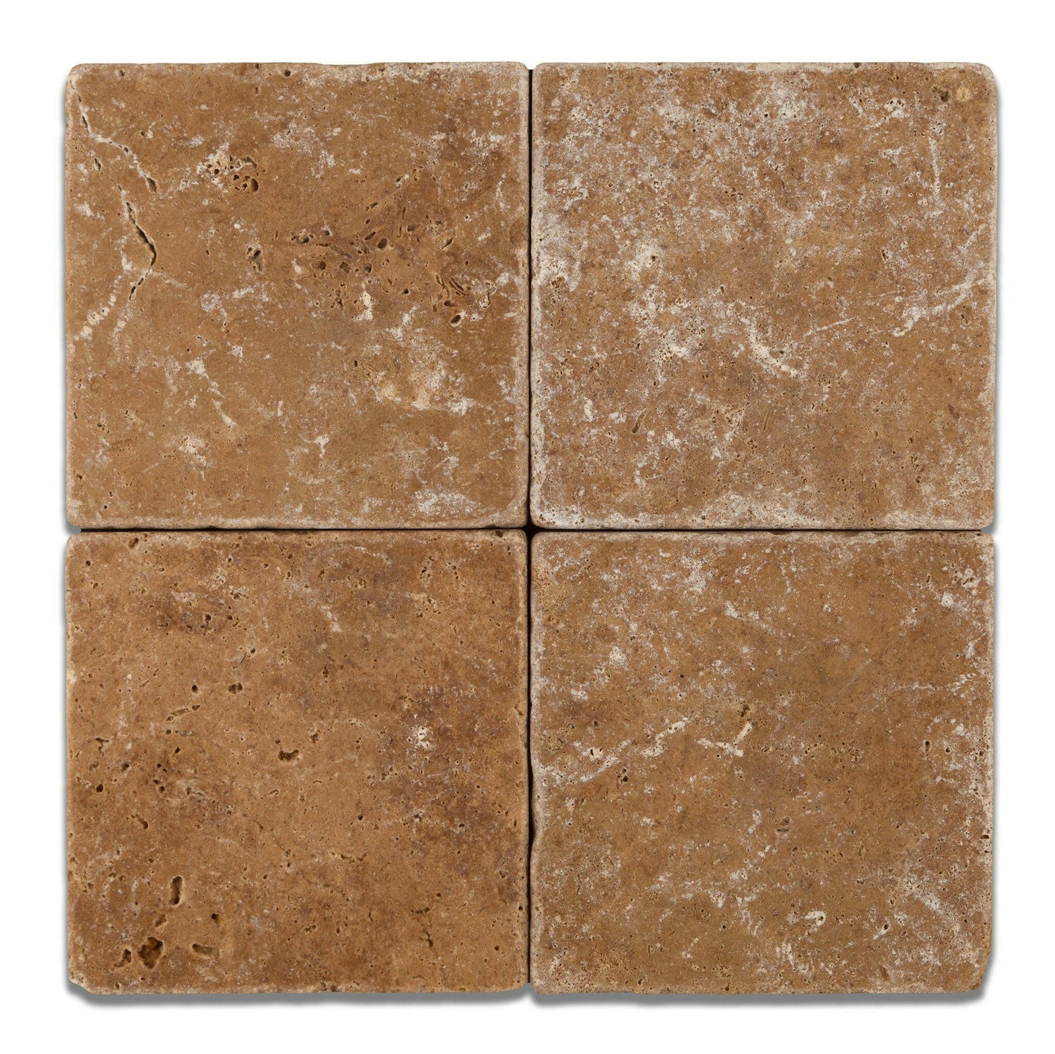 6x6 Noce Travertine Tumbled Tile 6x6 Noce Travertine Tumbled Tile - American Tile Depot