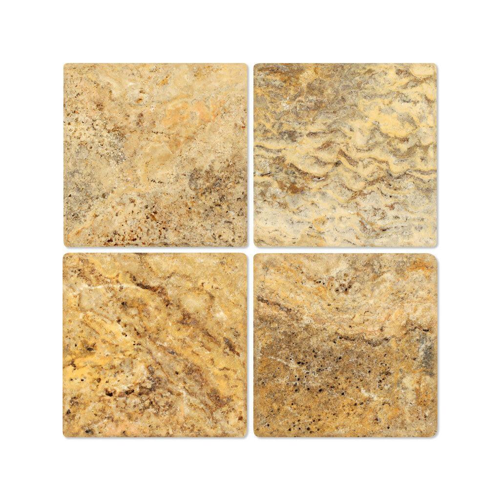 6x6 Scabos Travertine Tumbled Tile 6x6 Scabos Travertine Tumbled Tile - American Tile Depot