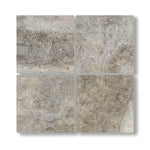 6x6 Silver Travertine Tumbled Tile - American Tile Depot