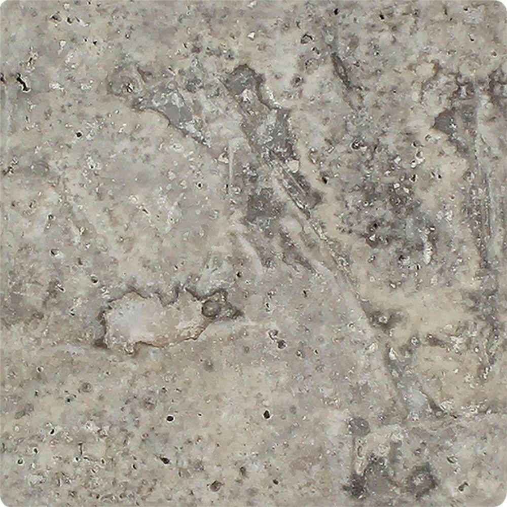 6x6 Silver Travertine Tumbled Tile 6x6 Silver Travertine Tumbled Tile - American Tile Depot
