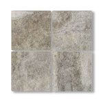 6x6 Silver Travertine Tumbled Tile - American Tile Depot