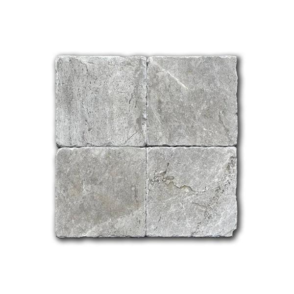 6x6 Tundra Gray (Atlantic Gray) Marble Tumbled Tile 6x6 Tundra Gray (Atlantic Gray) Marble Tumbled Tile - American Tile Depot
