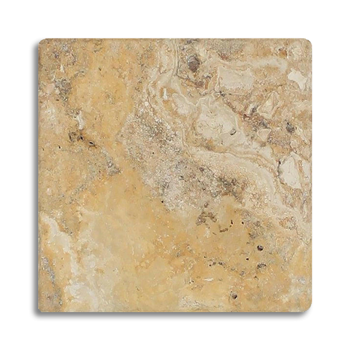24x24 Valencia Travertine Filled & Honed Tile - American Tile Depot
