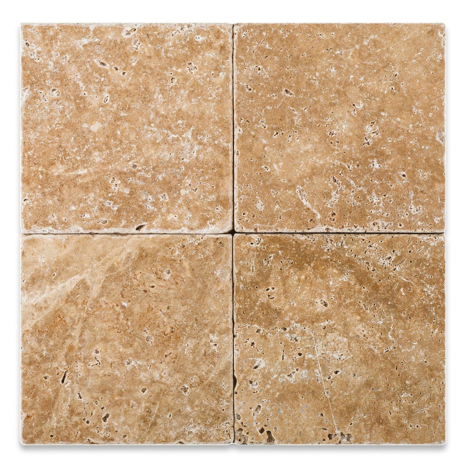 6x6 Walnut Travertine Tumbled Tile 6x6 Walnut Travertine Tumbled Tile - American Tile Depot