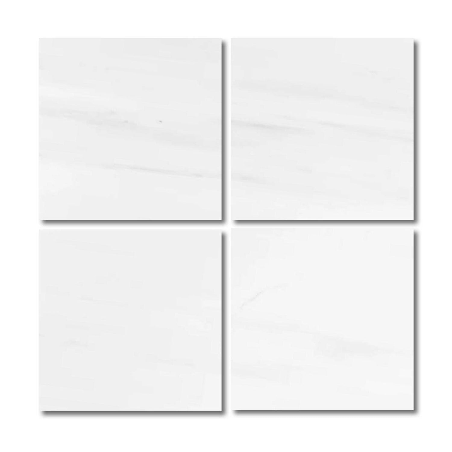 6x6 Bianco Dolomite Polished Tile-American Tile Depot