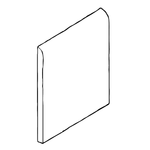 6x6 Palette Tender Gray Glossy Solid Color Ceramic Bullnose Tile 6x6 Palette Tender Gray Glossy Solid Color Ceramic Bullnose Tile - American Tile Depot