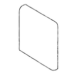 6x6 Palette White Ice Matte Solid Color Ceramic Bullnose Corner - American Tile Depot
