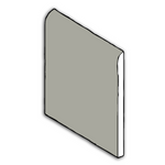 6x6 Palette Tender Gray Glossy Solid Color Ceramic Bullnose Tile - American Tile Depot