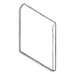 6x6 Palette White Ice Matte Solid Color Ceramic Bullnose Tile - American Tile Depot