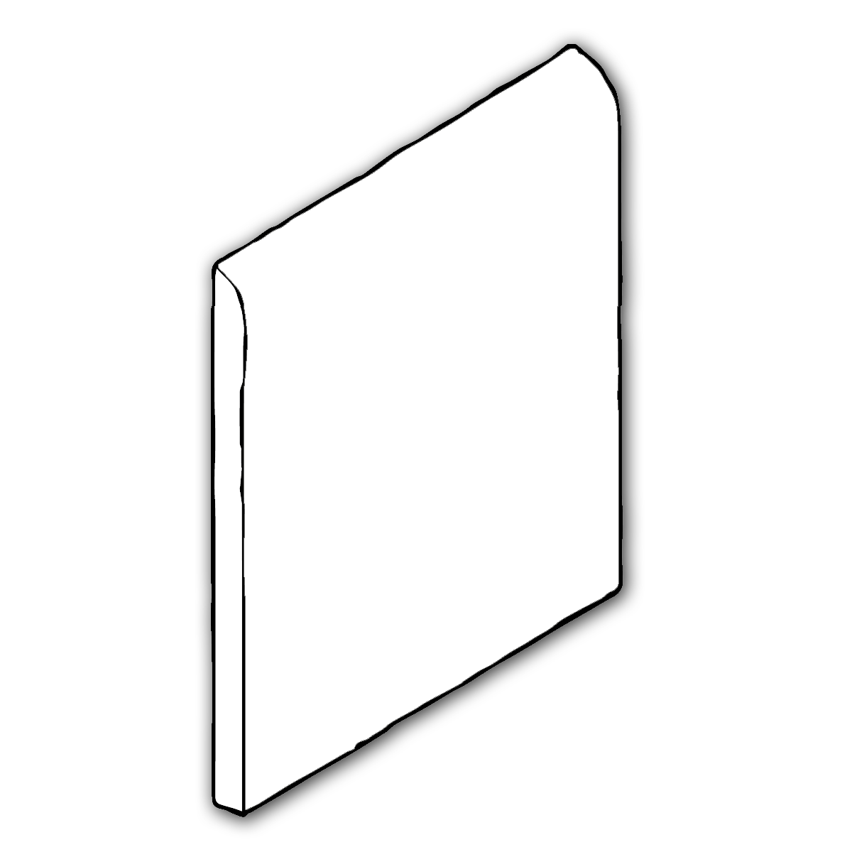 6x6 Palette White Ice Matte Solid Color Ceramic Bullnose Tile 6x6 Palette White Ice Matte Solid Color Ceramic Bullnose Tile - American Tile Depot