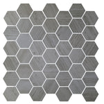 2" Brook Grey Hexagon Porcelain Mosaic Tile-American Tile Depot