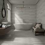 20x40 Silva Gris Matte Travertine Look Porcelain Tile-American Tile Depot