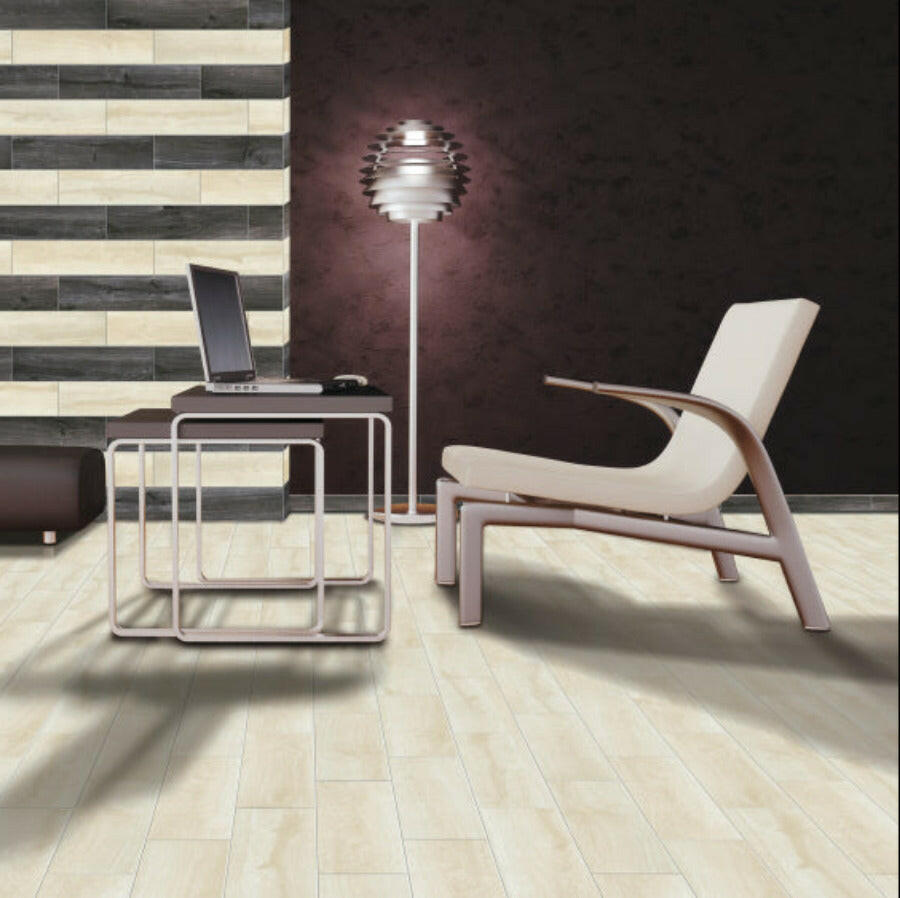 6x36 Urban Wood White Birch Matte Wood Look Porcelain Tile-American Tile Depot
