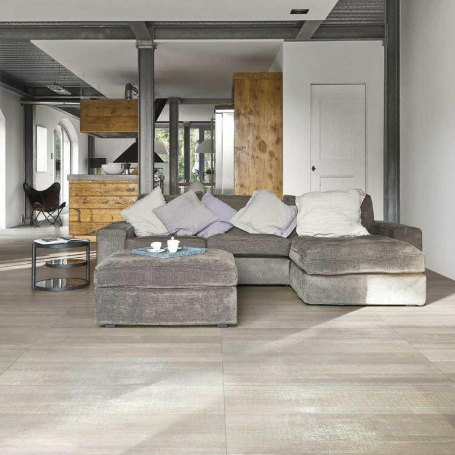 8x48 Deco White Wood Look Porcelain Tile-American Tile Depot