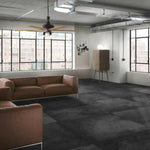 48x48 Alchimia 8 - Nero Matte Concrete Look Porcelain Tile-American Tile Depot