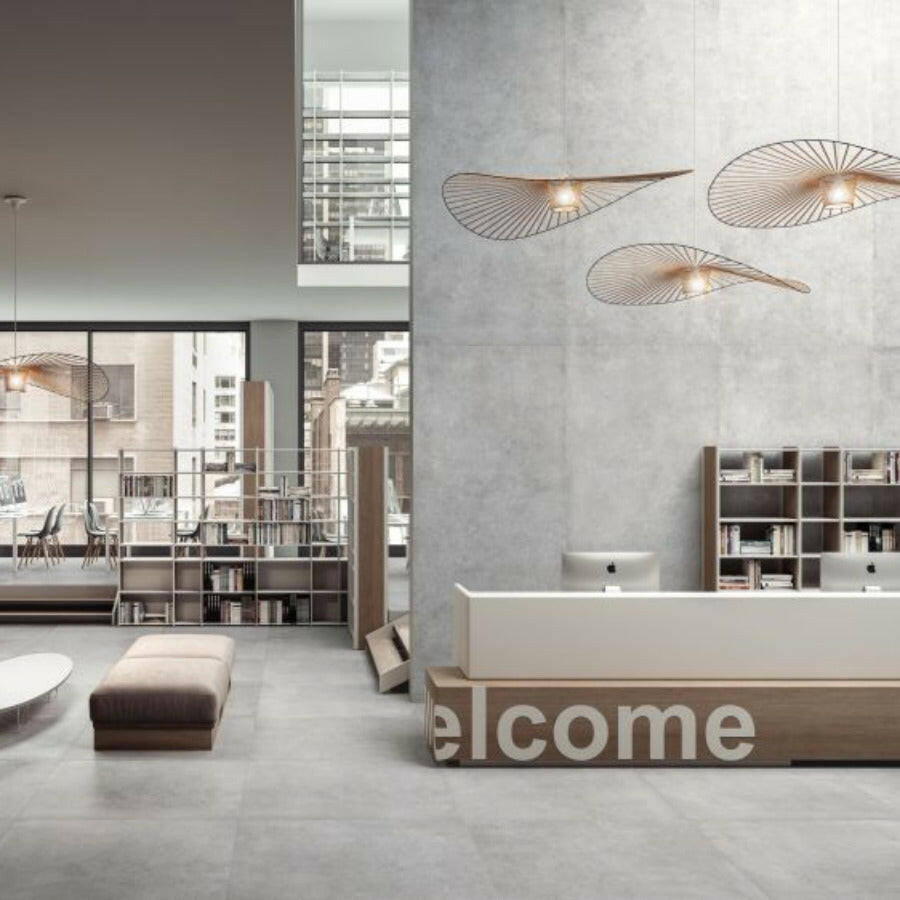 12x24 Plain Cinder Matte Concrete Look Porcelain Tile-American Tile Depot