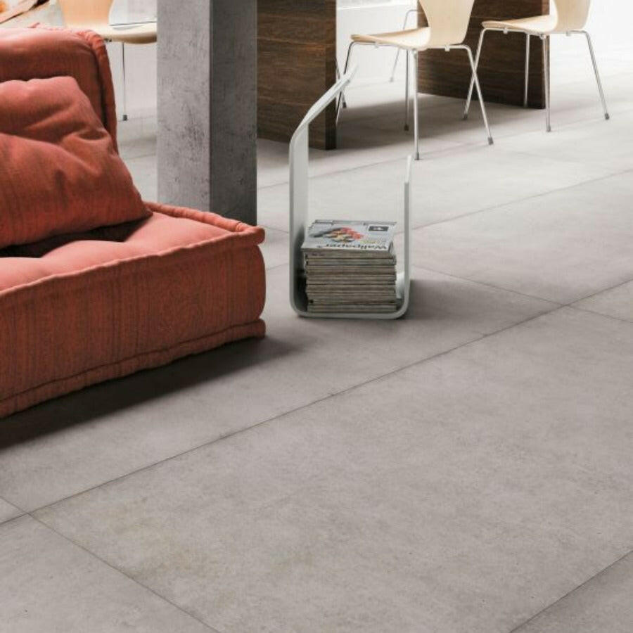 12x24 Plain Nickel Matte Concrete Look Porcelain Tile-American Tile Depot