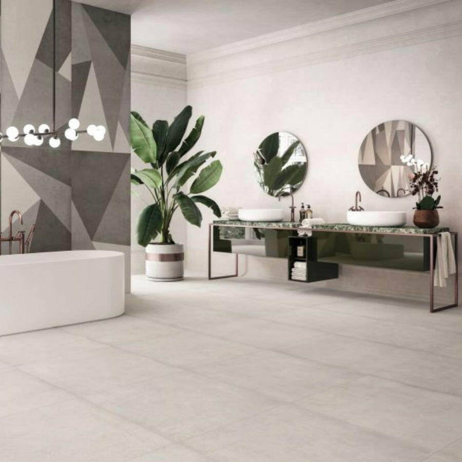 30x30 Plain Mist Matte Concrete Look Porcelain Tile-American Tile Depot