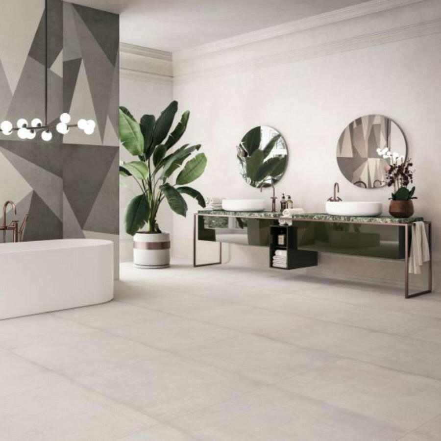 48x48 Plain Mist Matte Concrete Look Porcelain Tile-American Tile Depot