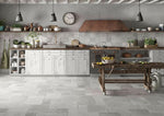 8x8 Ostuni Grigio Matte Travertine Look Porcelain Tile-American Tile Depot