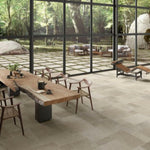 16x16 Ostuni Sabbia Matte Travertine Look Porcelain Tile-American Tile Depot