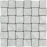 Veina Carrara Basketweave Porcelain Mosaic Tile-American Tile Depot