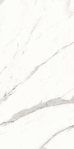 12x24 Trilogy Calacatta White Soft Matte Marble Look Porcelain Tile-American Tile Depot