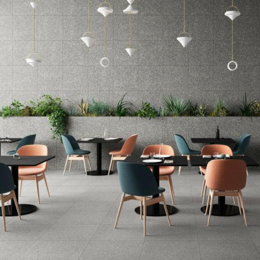 30x30 Flake Dark Medium Matte Terrazzo Look Porcelain Tile-American Tile Depot