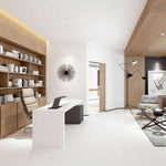 24x24 Extra White Matte Pure Color Look Marble Laminated Porcelain Tile-American Tile Depot