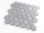 2" Forte Grey Hexagon Marble Laminated Porcelain Mosaic Tile-American Tile Depot