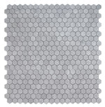 2" Forte Grey Hexagon Marble Laminated Porcelain Mosaic Tile-American Tile Depot