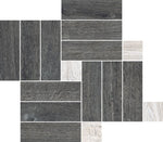 Orion Black Linear Porcelain Mosaic Tile-American Tile Depot