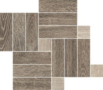 Orion Walnut Linear Porcelain Mosaic Tile-American Tile Depot