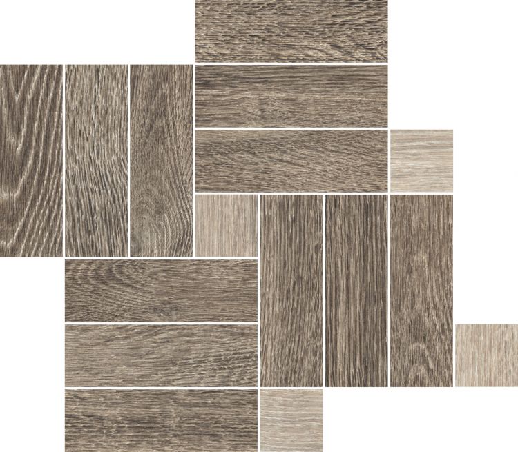 Orion Walnut Linear Porcelain Mosaic Tile-American Tile Depot