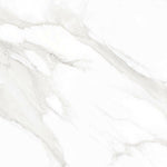 24x24 Statuario Mercury Polished Marble Look Porcelain Tile-American Tile Depot