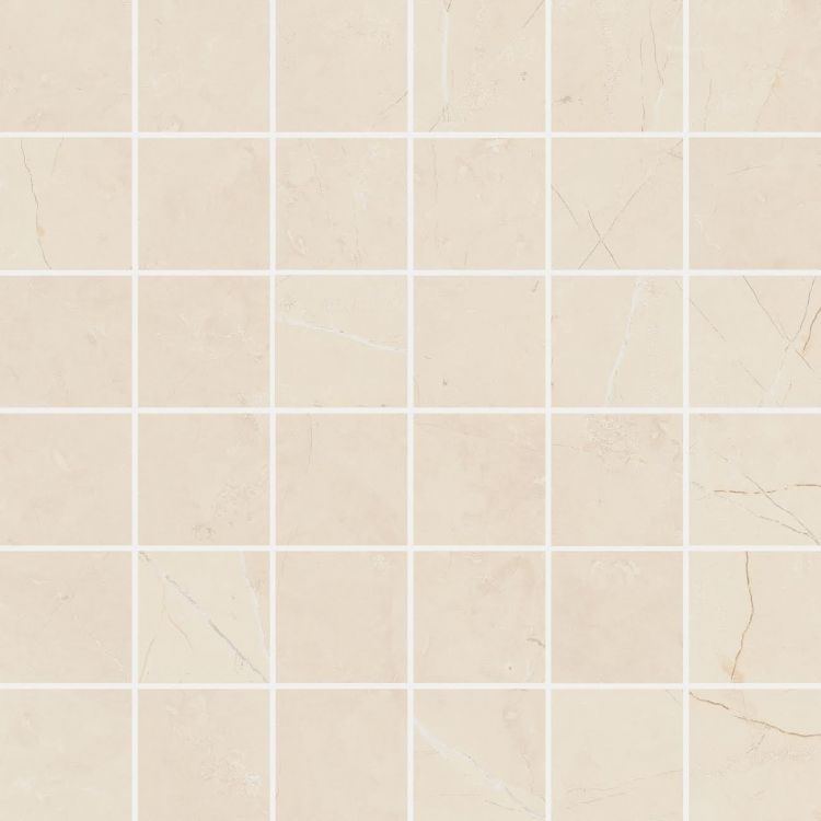 2x2 Triad Moon Beige Soft Square Porcelain Mosaic Tile-American Tile Depot