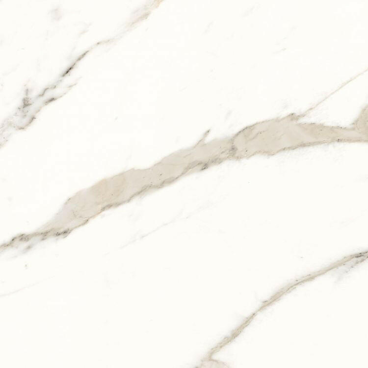 24x24 Trilogy Calacatta White Soft Matte Marble Look Porcelain Tile-American Tile Depot