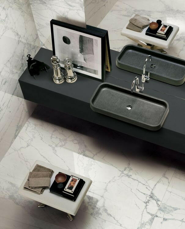 24x48 Prexious Mountain Treasure Glossy Polished Marble Look Porcelain Tile-American Tile Depot