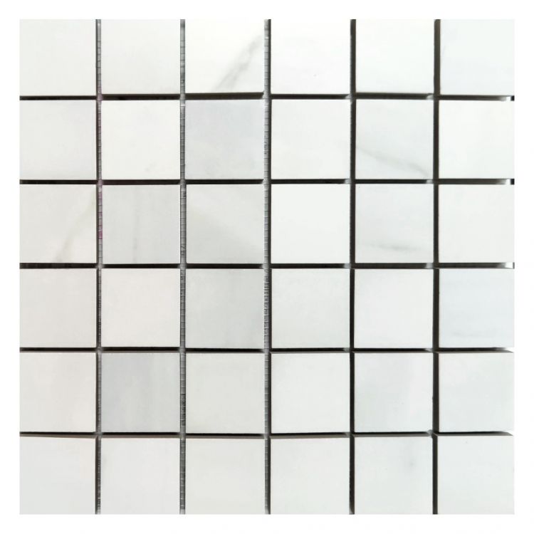 Echo Calacatta Gold Matte Square Porcelain Mosaic Tile-American Tile Depot