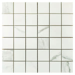 Timeless Statuario Soft Square Porcelain Mosaic Tile-American Tile Depot