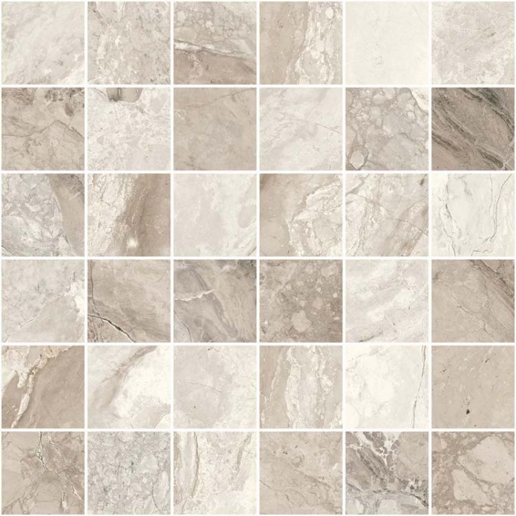 Mirage Beige Matte Square Porcelain Mosaic Tile-American Tile Depot