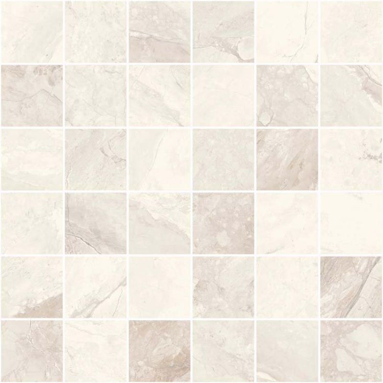 Mirage Ivory Matte Square Porcelain Mosaic Tile-American Tile Depot