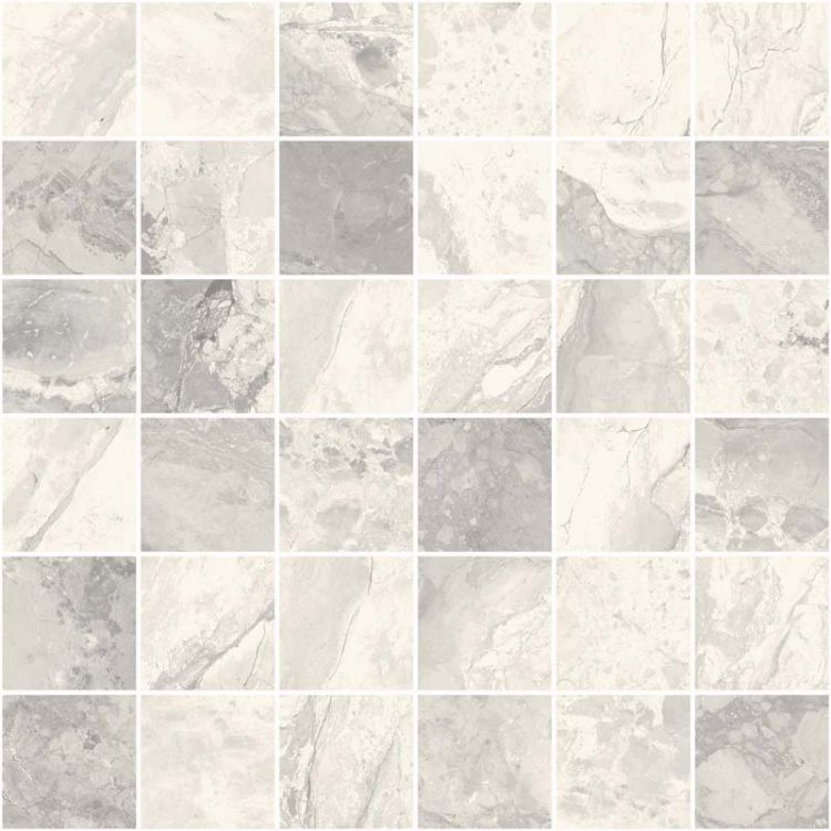 Mirage Pearl Matte Square Porcelain Mosaic Tile-American Tile Depot