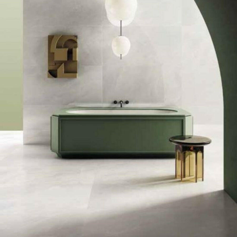 48x48 Archisalt Flower Of Salt Lux Polished Marble Look Porcelain Tile-American Tile Depot